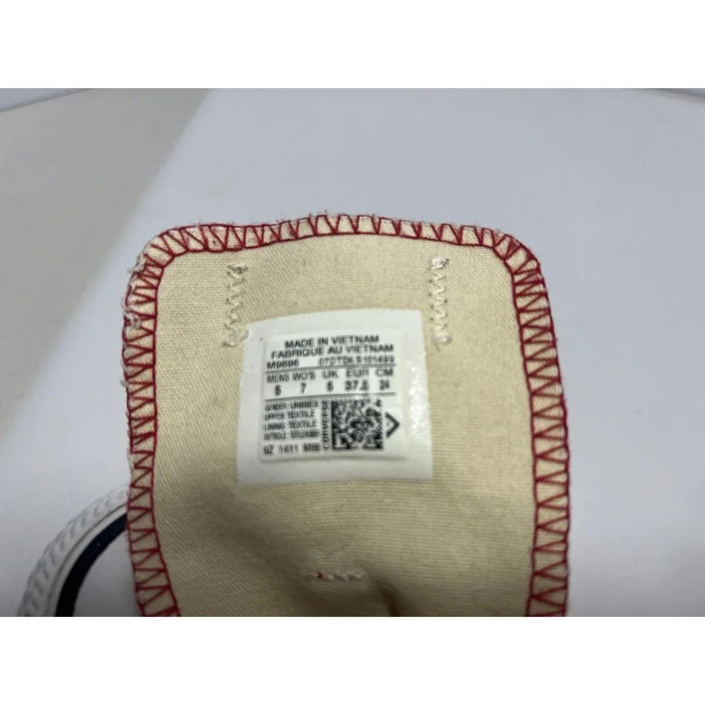 Converse Chuck Taylor‎ All Star Shoes Mens 5 Red Canvas Lace Up Low Top Sneakers - Picture 4 of 10